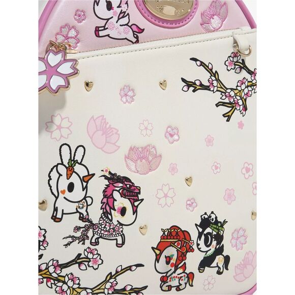 Tokidoki Unicorno Cherry Blossom Mini Backpack with Clear Pouch Keychain main image 6